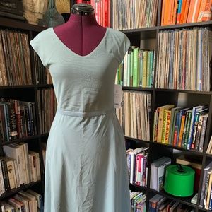 ATHLETA cap sleeve open back midi dress NWT